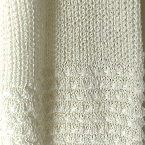 Nordstrom Signature Linen Knit Sweater Womens Large Ivory Boat Neck Long Sleeve - Picture 7 of 12